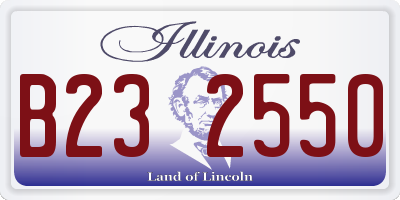 IL license plate B232550