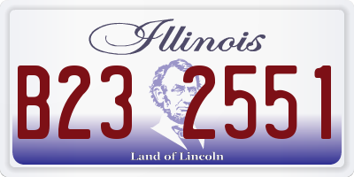 IL license plate B232551
