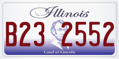 IL license plate B232552