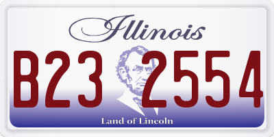 IL license plate B232554