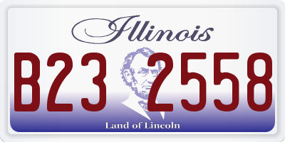 IL license plate B232558