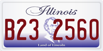 IL license plate B232560