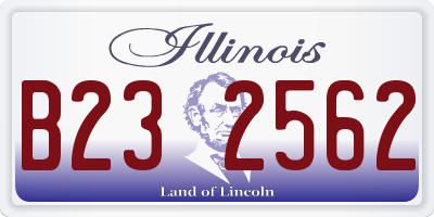 IL license plate B232562
