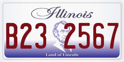IL license plate B232567