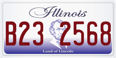 IL license plate B232568