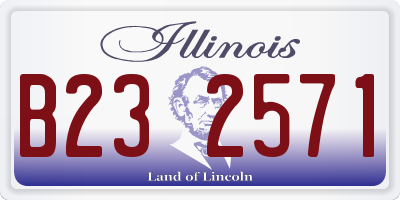 IL license plate B232571
