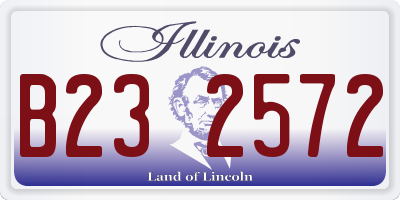 IL license plate B232572