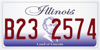 IL license plate B232574