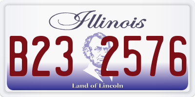 IL license plate B232576