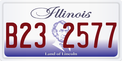 IL license plate B232577
