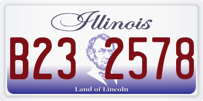 IL license plate B232578