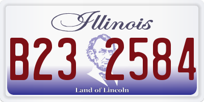 IL license plate B232584