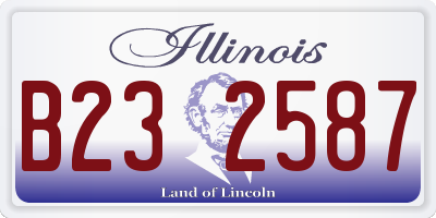 IL license plate B232587