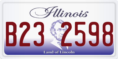 IL license plate B232598