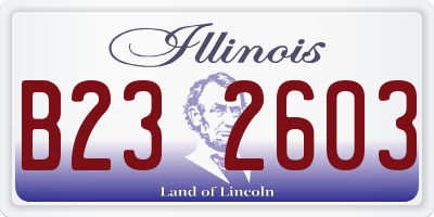 IL license plate B232603