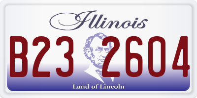 IL license plate B232604
