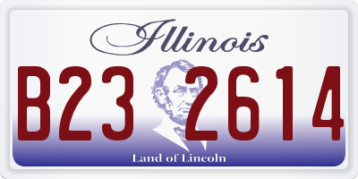 IL license plate B232614