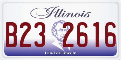 IL license plate B232616