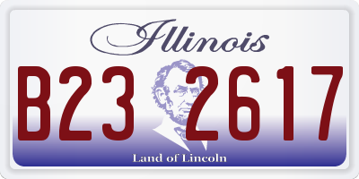 IL license plate B232617