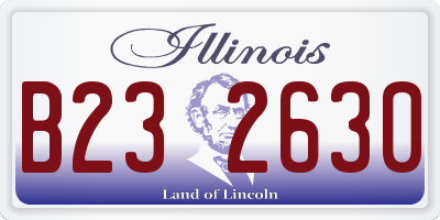 IL license plate B232630