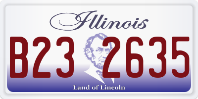 IL license plate B232635