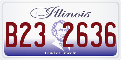 IL license plate B232636