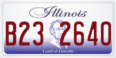 IL license plate B232640