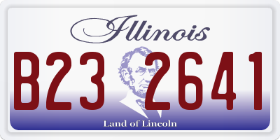 IL license plate B232641
