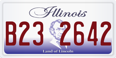 IL license plate B232642