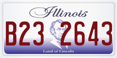IL license plate B232643