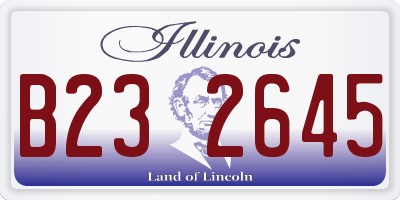 IL license plate B232645