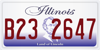 IL license plate B232647