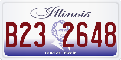 IL license plate B232648