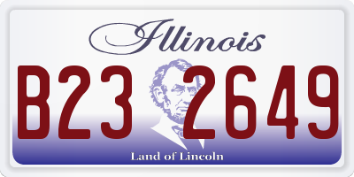 IL license plate B232649
