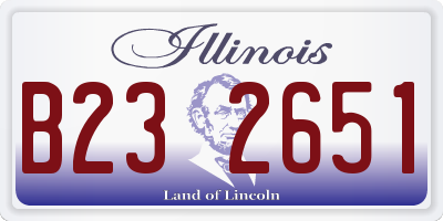 IL license plate B232651