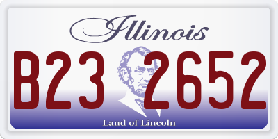 IL license plate B232652
