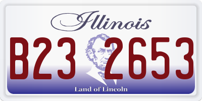 IL license plate B232653