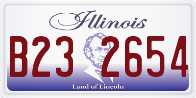 IL license plate B232654