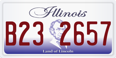 IL license plate B232657