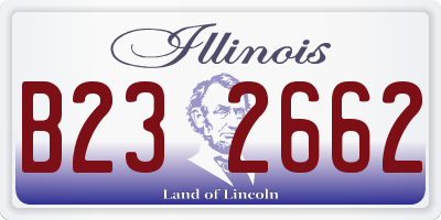 IL license plate B232662