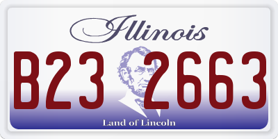 IL license plate B232663
