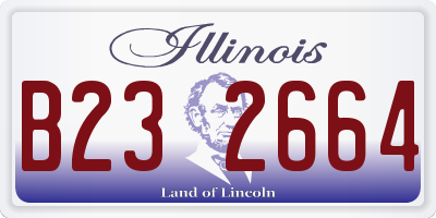 IL license plate B232664