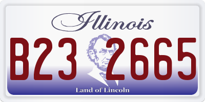 IL license plate B232665