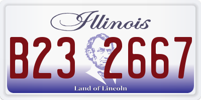 IL license plate B232667