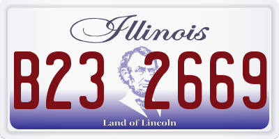 IL license plate B232669