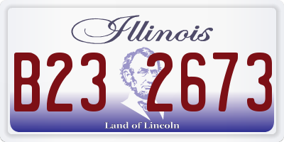 IL license plate B232673