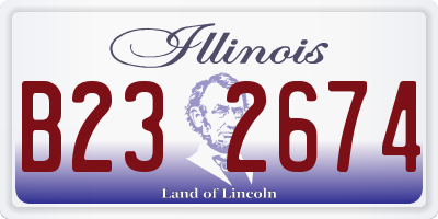 IL license plate B232674