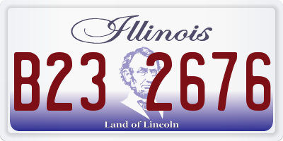 IL license plate B232676