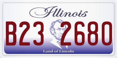 IL license plate B232680