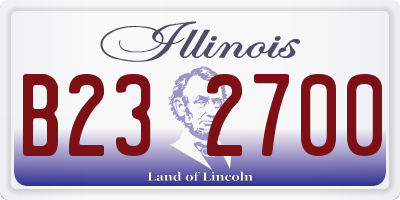 IL license plate B232700